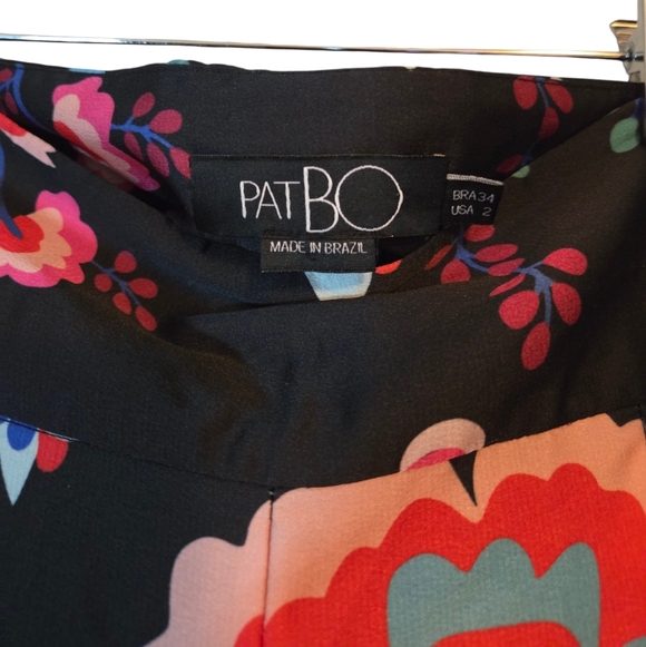 PatBO Mateyo Wide Leg Palazzo Floral Pants Size 2 - Picture 7 of 8